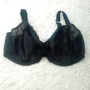New black laced under wire bra by Elomi  size 42G